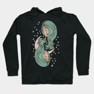 Queen Goddess Moon and Stars Hoodie